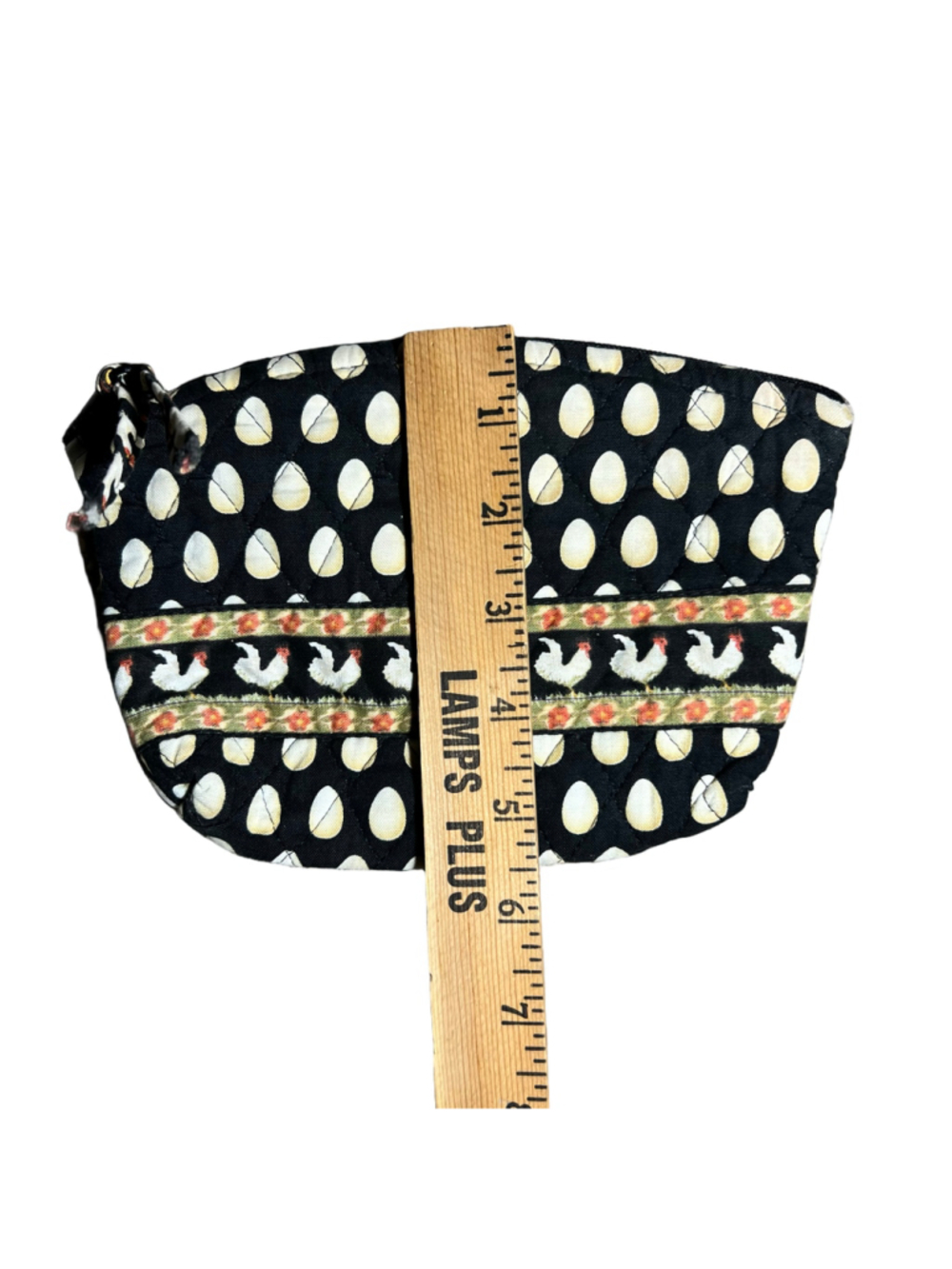 Vera Bradley Women's Cosmetic Bag One Size Black White Chicken Egg Print - Picture 6 of 6
